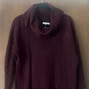Elegant Burgundy Women's Sweater Dress